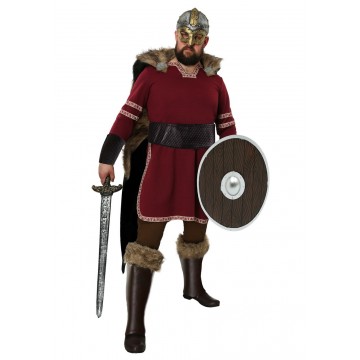 Men's Burgundy Viking Costume - On Sale